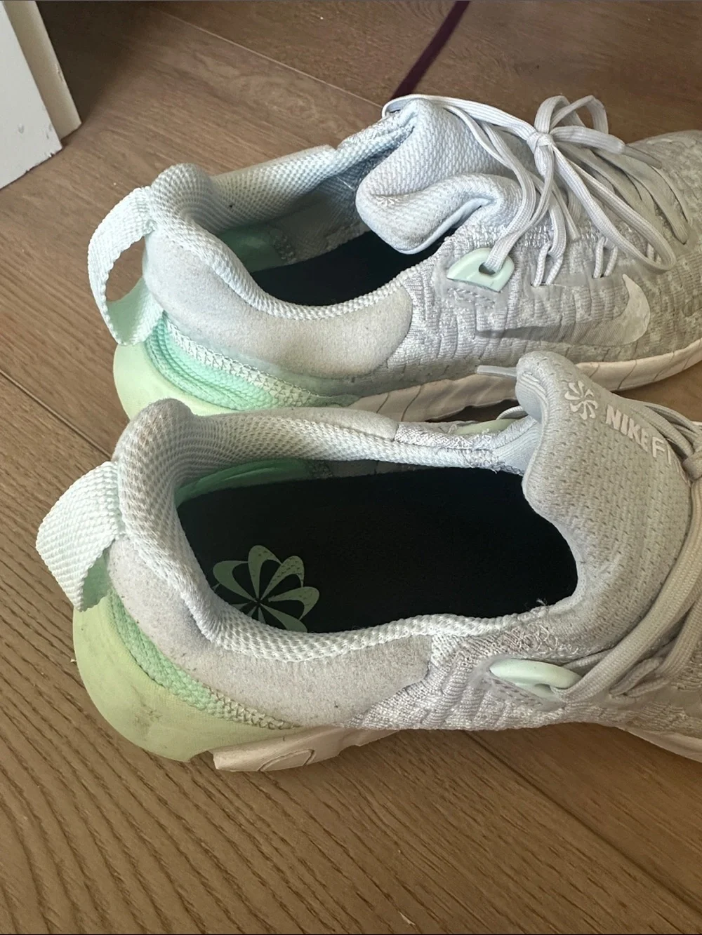 Nike Lightweight Knit Sneakers — Light Gray & White